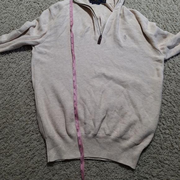 Polo Ralph Lauren Men's Cream Zip-Up Sweater - Picture 5 of 6